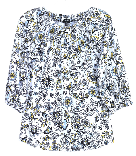 Southern Lady 3/4 Sleeve Missy Size Top 43G9