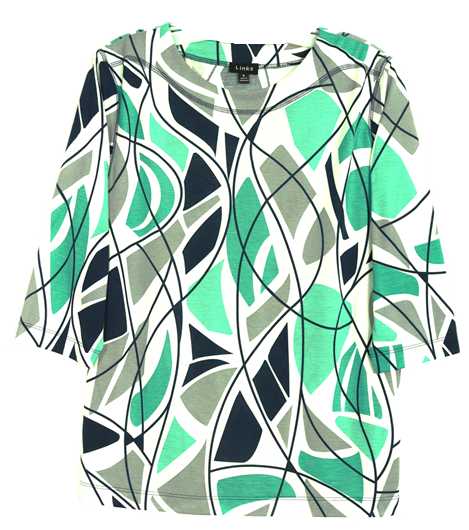 Southern Lady 3/4 Sleeve Plus Size Top 43H3