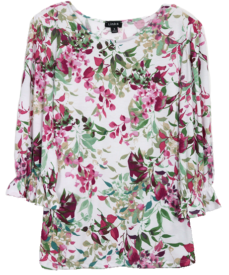 Southern Lady 3/4 Sleeve Missy Size Top 44G7