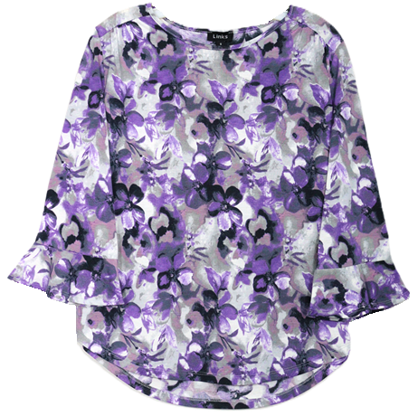 Southern Lady 3/4 Sleeve Missy Size Top 44K7