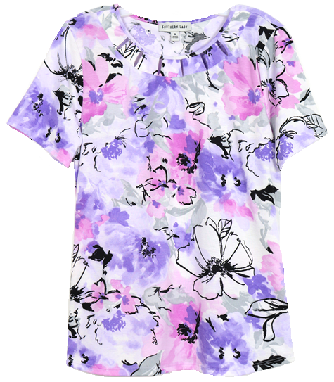 Southern Lady Short Sleeve Missy Size Top 43S9