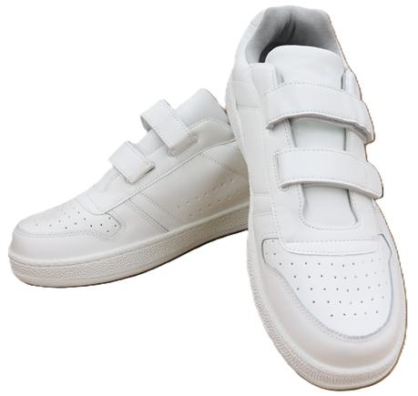 Men's White Leather Velcro® Sneaker MF34W