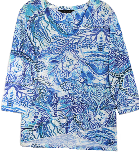 3/4 Sleeve Missy Size Top T6200