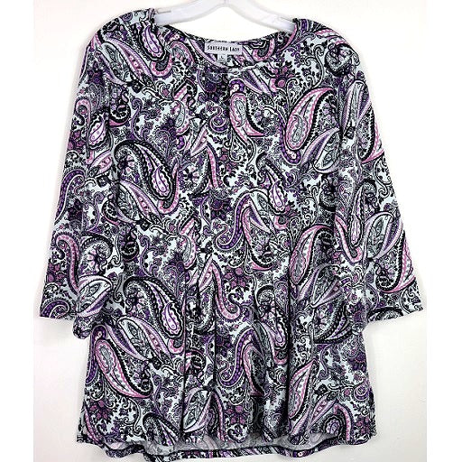 3/4 Sleeve Paisley Print Top 4630 image 1