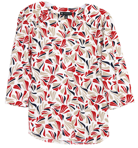 Southern Lady 3/4 Sleeve Missy Size Top 3544