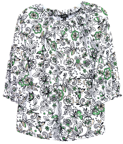 Southern Lady 3/4 Sleeve Missy Size Top 43G9