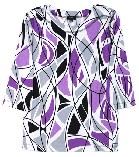 Southern Lady 3/4 Sleeve Plus Size Top 43H3