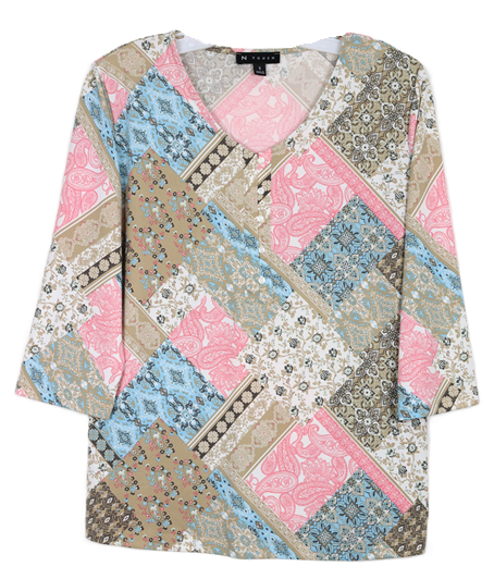 Southern Lady 3/4 Sleeve Plus Size Top 43J9