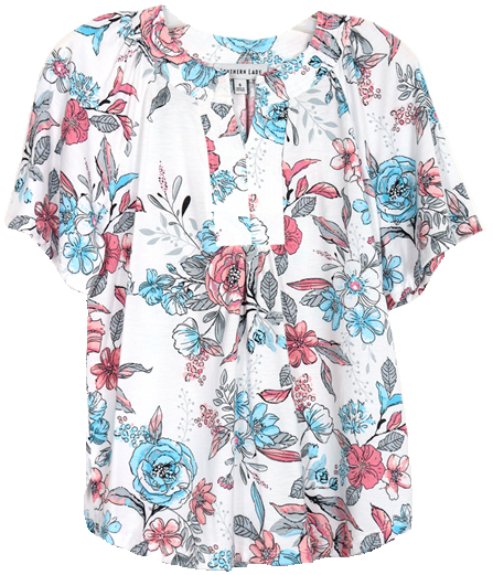 Southern Lady Short Sleeve Missy Size Top 43S4