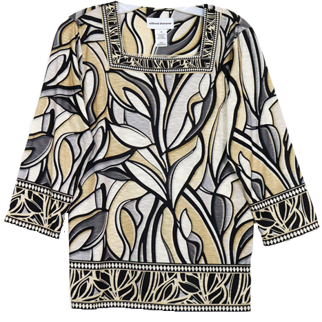 Alfred Dunner 3/4 Sleeve Plus Size Top 4650