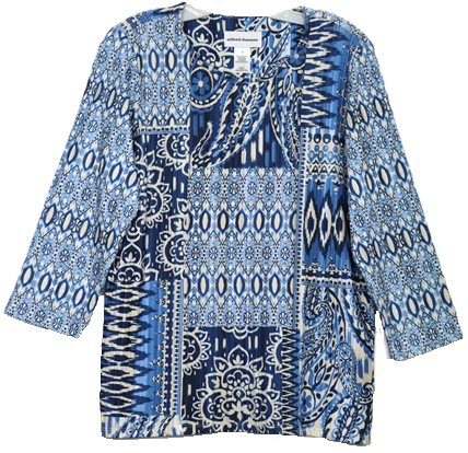 Alfred Dunner 3/4 Sleeve Missy Size Top 4556