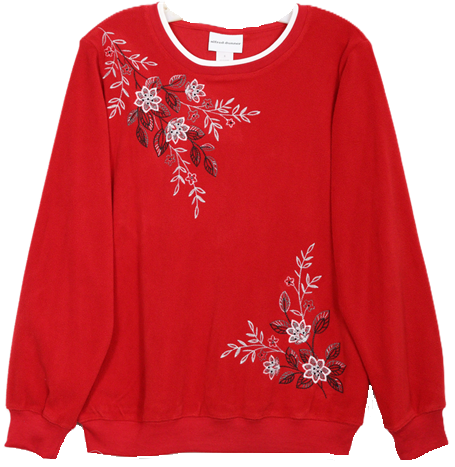 Alfred Dunner Long Sleeve Missy Size Top 4577