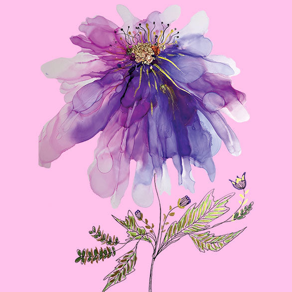 Abstract Purple Flower