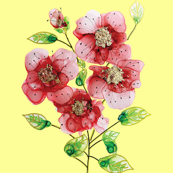 Abstract Red Flower