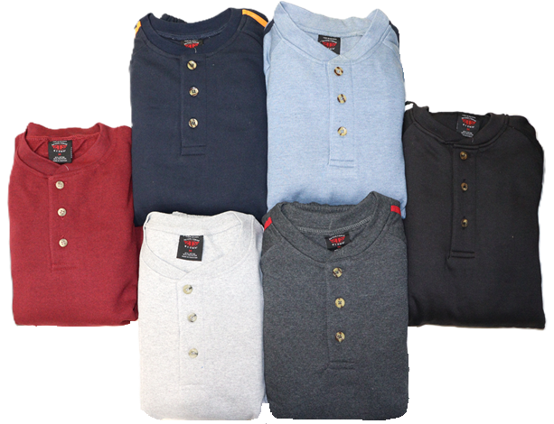 Men's Henley Fleece Set 131H