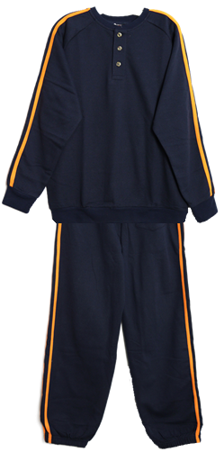 Men's Henley Fleece Set 131H