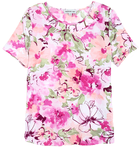 Southern Lady Short Sleeve Missy Size Top 43S9
