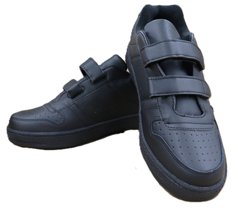 Men's Black Leather Velcro®  Sneaker MF34BL