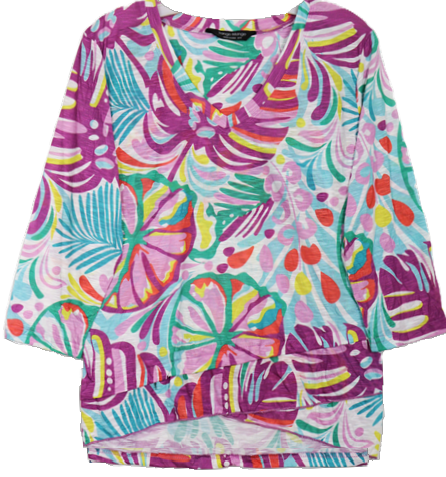 3/4 Sleeve Missy Size Top T6200