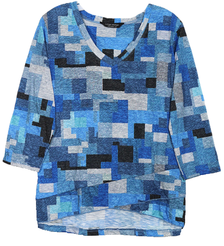 3/4 Sleeve Missy Size Top T6200