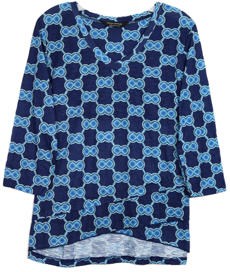 3/4 Sleeve Missy Size Top T6200