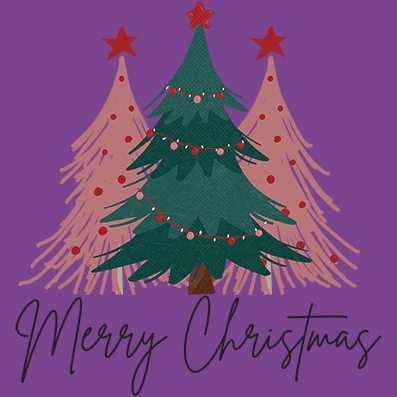 Merry Christmas Pink Tree
