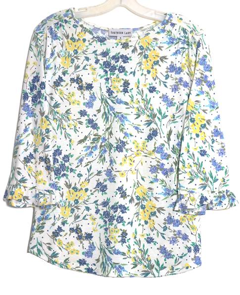 Southern Lady 3/4 Sleeve Plus Size Top 43G1