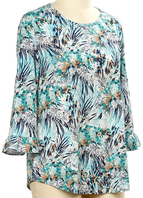 Southern Lady 3/4 Sleeve Missy Size Top 43H5