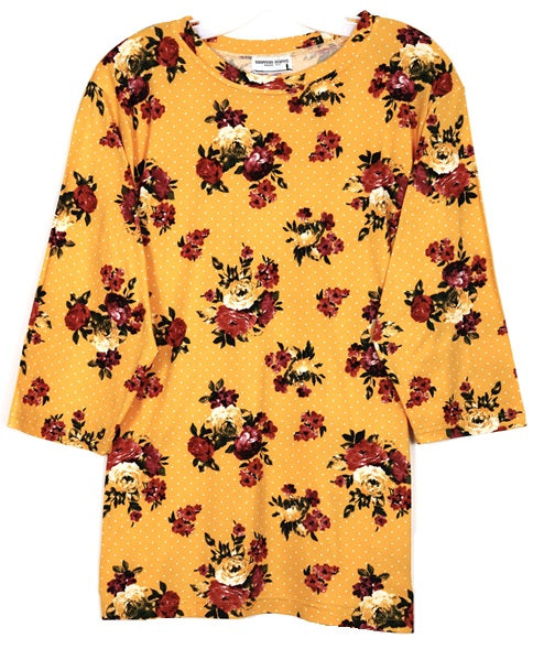 3/4 Sleeve Plus Size Top SS808