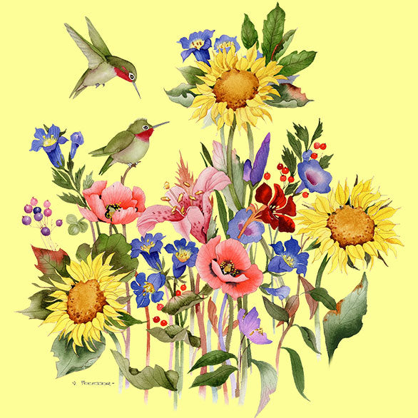 Sunflowers and Hummers - SOLAR