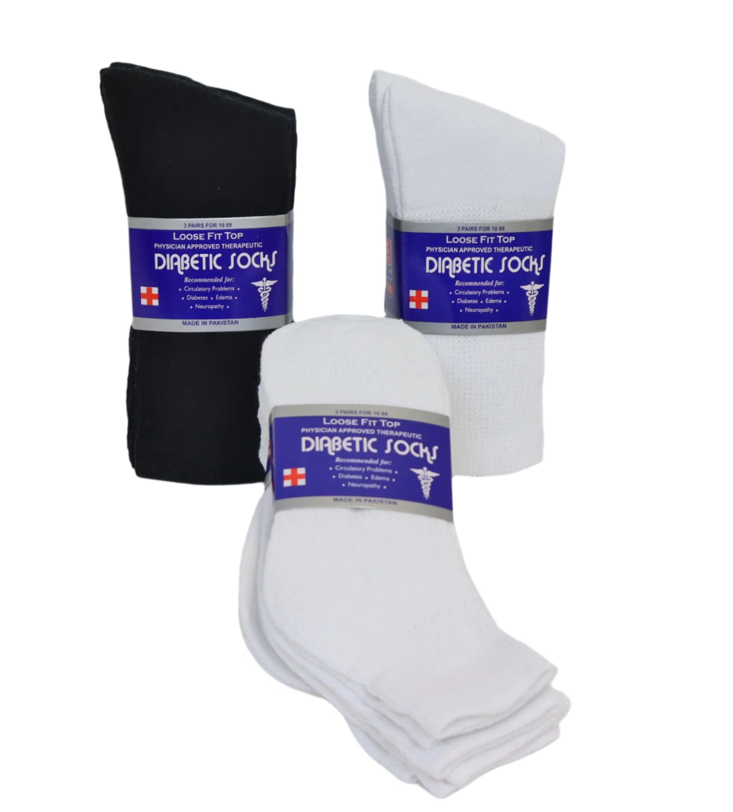 Men's Diabetic Socks 3 Pack WHDC WHDCS image 0